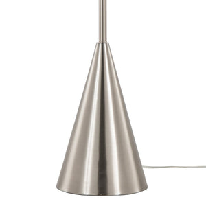 English Elm 64" Brushed Nickel Slim Floor Lamp with Linen Drum Shade for Modern Living Spaces B202P224210