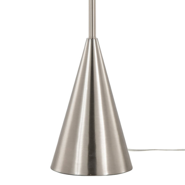 English Elm 64" Brushed Nickel Slim Floor Lamp with Linen Drum Shade for Modern Living Spaces B202P224210