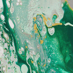 HomeRoots 9' X 12' Green and Ivory Abstract Area Rug - Durable, Washable, Stylish for Indoor & Outdoor Spaces! 643503
