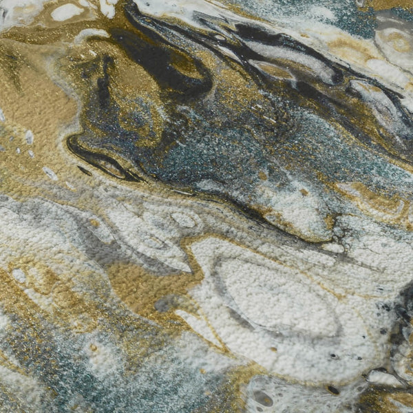 HomeRoots 10' Cool Gray and Gold Abstract Area Rug - Washable, Durable for Indoor/Outdoor Use, Stylish Design 643510