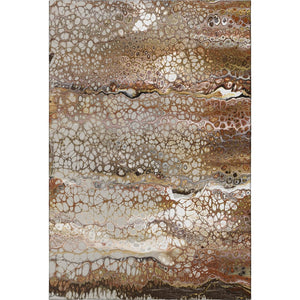 HomeRoots 10' Beige and Black Abstract Washable Area Rug - Durable Indoor/Outdoor Design for Any Space 643534