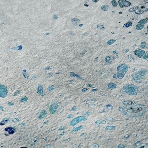HomeRoots 10' Light Blue & Ivory Abstract Washable Area Rug – Durable, Stylish & Versatile for Indoor/Outdoor Use 643552