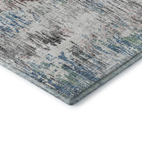 HomeRoots 9' Abstract Blue Ivory and Sage Washable Area Rug - Durable, Stain-Resistant for Indoor/Outdoor Use 643569