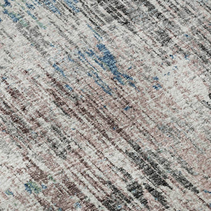 HomeRoots 9' Abstract Blue Ivory and Sage Washable Area Rug - Durable, Stain-Resistant for Indoor/Outdoor Use 643569