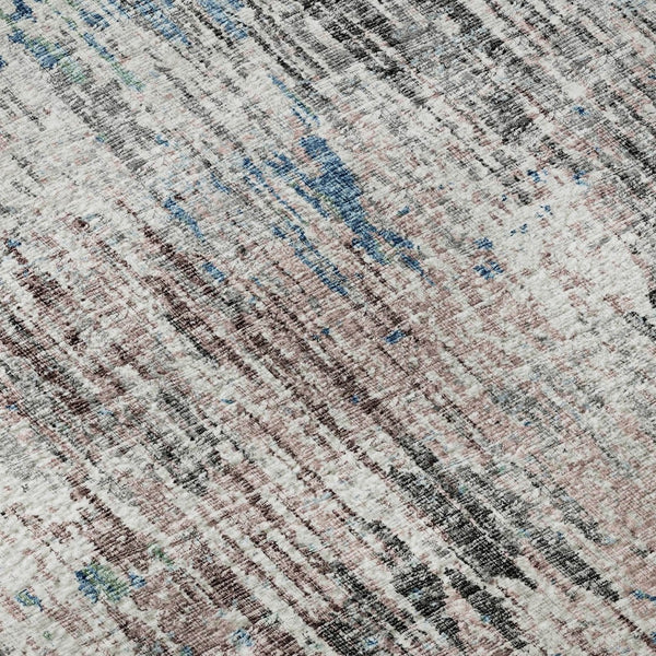 HomeRoots 9' Abstract Blue Ivory and Sage Washable Area Rug - Durable, Stain-Resistant for Indoor/Outdoor Use 643569