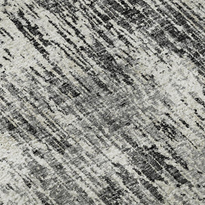 HomeRoots 5' Modern Abstract Washable Area Rug in Gray, Brown & Ivory - Indoor/Outdoor Durable Design 643584