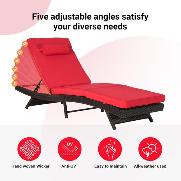 English Elm Outdoor Wicker Reclining Chair Set Of 2 – Stylish, Durable Lounge Chairs For Poolside & Garden Bliss W874P264725-GIGA