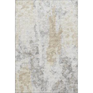 HomeRoots 10' Oversized Midnight Ivory & Beige Abstract Area Rug - Washable, Durable, Indoor/Outdoor Use! 643618