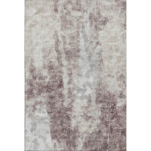 HomeRoots 8' X 10' Contemporary Plum and Ivory Abstract Washable Rug for Indoor & Outdoor Versatility 643622