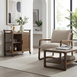 Set of Three Solid Wood Round Nesting Tables Stylish Living Room Accent Furniture Trio