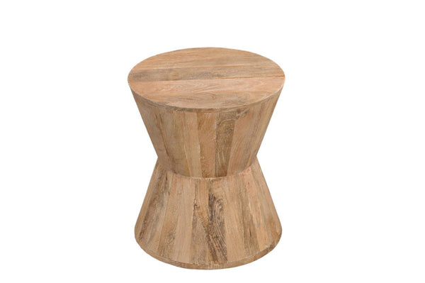 Set of Three Solid Wood Round Nesting Tables Stylish Living Room Accent Furniture Trio