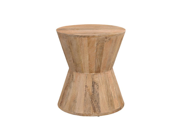 Set of Three Solid Wood Round Nesting Tables Stylish Living Room Accent Furniture Trio