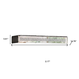 HomeRoots Set of Six Silver Mirrored Floating Shelves with Faux Crystals - Glamorous Wall Display Solution! 643670