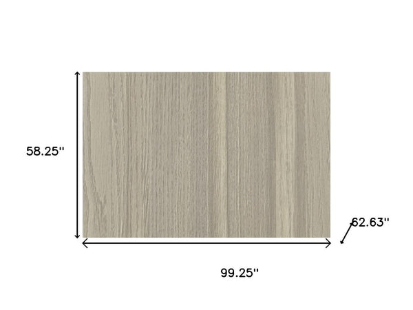 HomeRoots Natural Upholstered Queen Bed Frame with Light, USB Charging, and Stylish Storage Drawers 643684