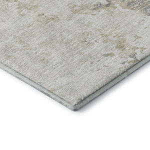HomeRoots 5' X 8' Ivory and Beige Abstract Area Rug - Stylish, Washable, UV-Protected for Modern Living Spaces 643745