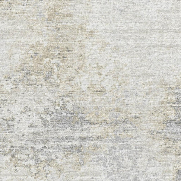 HomeRoots 10' X 14' Ivory & Beige Abstract Washable Area Rug - UV Protected, Stain Resistant, Soft & Stylish 643749