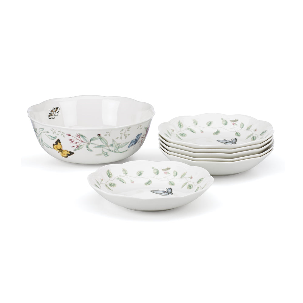 Lenox Butterfly Meadow Lenox Porcelain Bowl Set with Floral Garden Motif for Elegant Dining 6437719