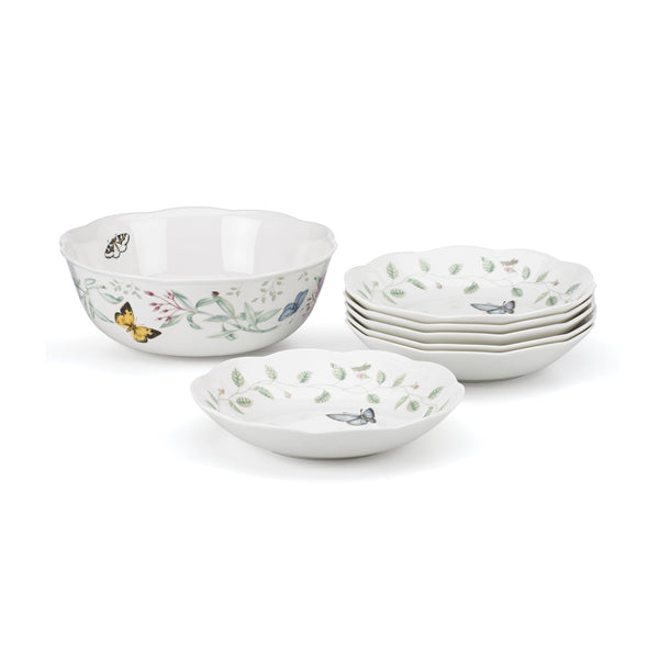 Lenox Butterfly Meadow Lenox Porcelain Bowl Set with Floral Garden Motif for Elegant Dining 6437719