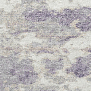 HomeRoots 5' X 8' Purple And Ivory Abstract Area Rug - Washable, UV-Protected, Perfect for High-Traffic Rooms 643775
