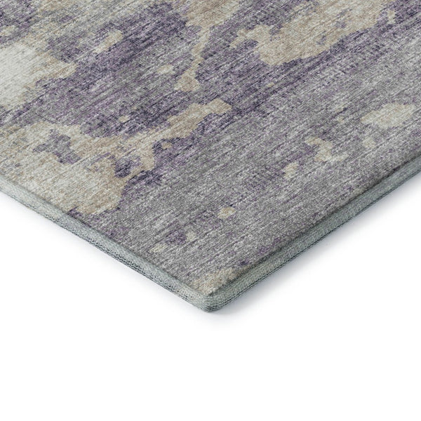 HomeRoots 9' X 12' Purple And Ivory Abstract Area Rug – Durable, Washable, UV-Protected, Perfect for High-Traffic Homes 643778