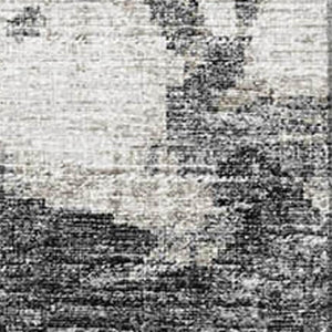 HomeRoots 8' X 10' Black And Ivory Abstract Area Rug - Washable, UV-Protected, Stylish for High-Traffic Spaces 643789