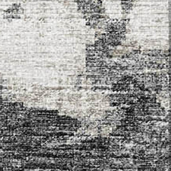 HomeRoots 8' X 10' Black And Ivory Abstract Area Rug - Washable, UV-Protected, Stylish for High-Traffic Spaces 643789