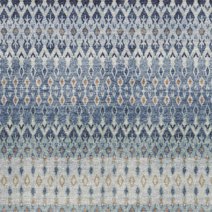 HomeRoots 10' Aqua Gray Orange Tribal Area Rug - Washable, UV-Protected & Durable for High-Traffic Spaces! 643809