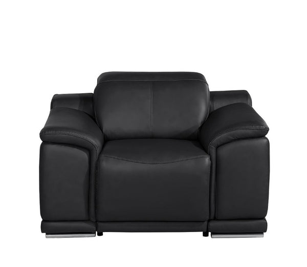48 Inch Genuine Leather Power Wall Hugger Recliner with Usb Charging for Living Room