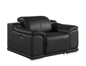 48 Inch Genuine Leather Power Wall Hugger Recliner with Usb Charging for Living Room