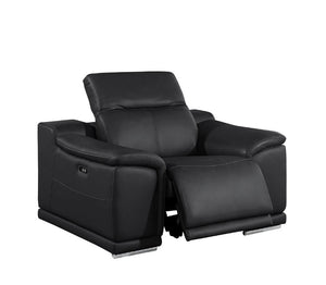 48 Inch Genuine Leather Power Wall Hugger Recliner with Usb Charging for Living Room