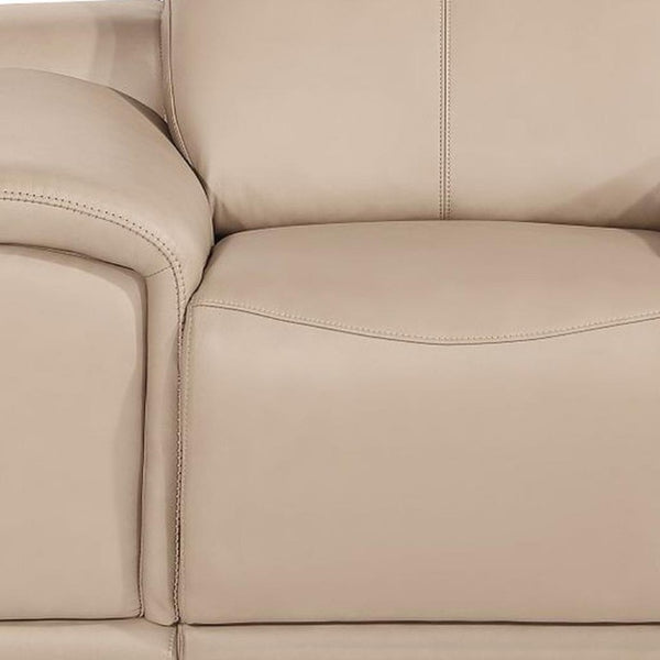 48 Inch Genuine Leather Power Wall Hugger Recliner with Usb Charging for Living Room