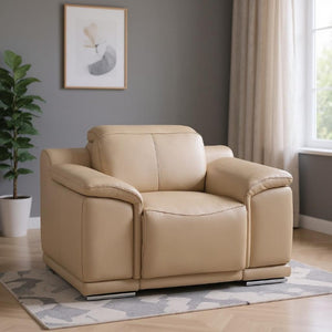 48 Inch Genuine Leather Power Wall Hugger Recliner with Usb Charging for Living Room