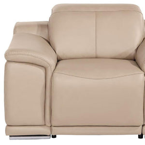 48 Inch Genuine Leather Power Wall Hugger Recliner with Usb Charging for Living Room