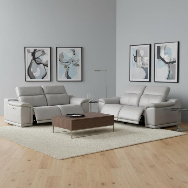 Two Piece Genuine Leather Sectional Sofa Set for Modern Living Room Comfort