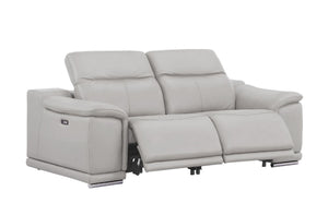 HomeRoots Two Piece Genuine Leather Sectional Sofa Set for Modern Living Room Comfort 643838