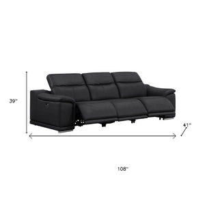 Three Piece Genuine Leather Sectional Sofa Set for Elegant Five Seat Living Room Comfort