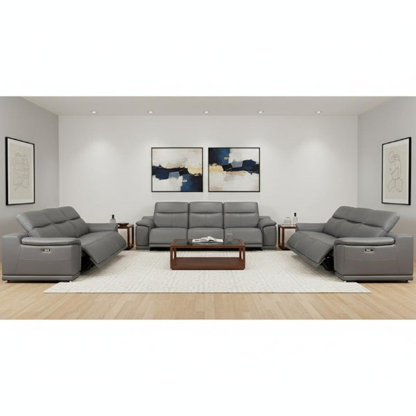 Two Piece Genuine Leather Sectional Sofa Set for Spacious Living Room Comfort and Style
