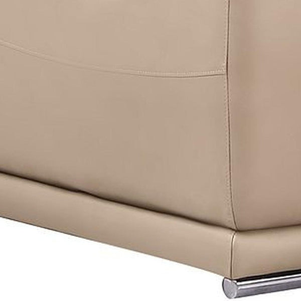 Three Piece Genuine Leather Sectional Sofa Set Comfortable Living Room Seating