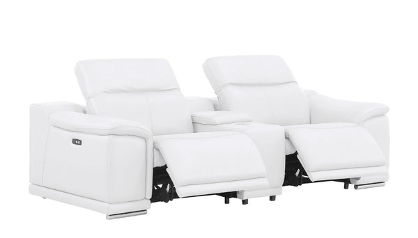 Three Piece Genuine Leather Sectional Sofa Set for Elegant Five Seat Living Room Comfort