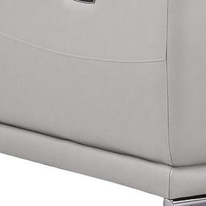 Three Piece Genuine Leather Sectional Sofa Set for Six in Modern Living Room