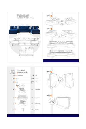 HomeRoots Green Velvet U-Shaped Sectional Sofa with Chaise and 8 Decorative Toss Pillows for Stylish Comfort 643892
