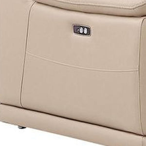 HomeRoots Beige Modular L-Shaped Sectional Sofa Set with Console – 7-Piece Leather Comfort for Modern Living 643901