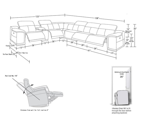 HomeRoots Beige Modular L-Shaped Sectional Sofa Set with Console – 7-Piece Leather Comfort for Modern Living 643901