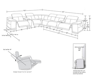 HomeRoots Beige Leather Modular L-Shaped Sectional Sofa with Console, Power Recline & Custom Layout Options 643918