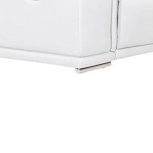 HomeRoots White Leather Modular U-Shaped Eight-Piece Sectional Sofa with Console for Ultimate Comfort & Style 643929