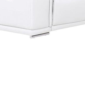 HomeRoots White Leather Modular U-Shaped 12-Piece Sectional Sofa with Console - Luxurious Comfort & Style 643941