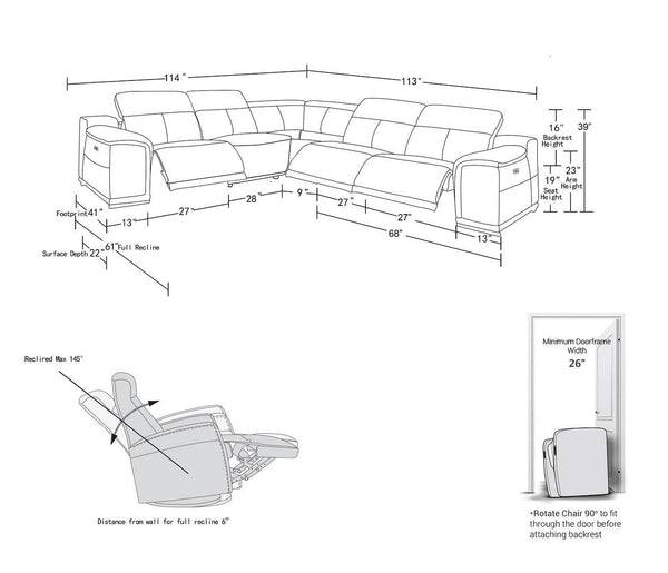 HomeRoots White Leather Modular L-Shaped Sectional Sofa - Luxurious Comfort & Versatile Design for Any Space 643952
