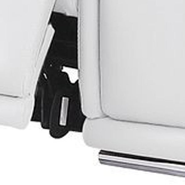 HomeRoots White Leather Modular L-Shaped Sectional Sofa - Luxurious Comfort & Versatile Design for Any Space 643952