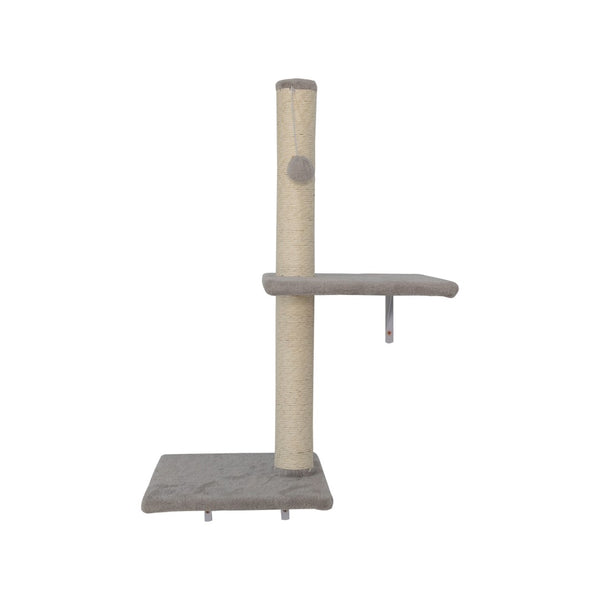 English Elm Wall-mounted Cat Tree System with Dual Condos Sisal Ladders Shelves and Perch W2181P357585