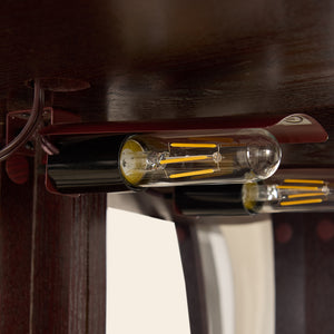 English Elm Lighted Corner Curio Cabinet With Adjustable Shelves, Carved Cherry Finish, Ideal For Home Display W1758P300127